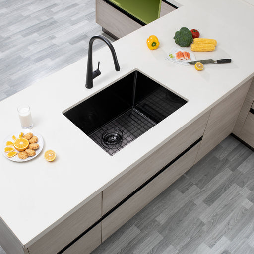 Brushed Black 600 x 450 x 230mm Kitchen Sink - Acqua Bathrooms