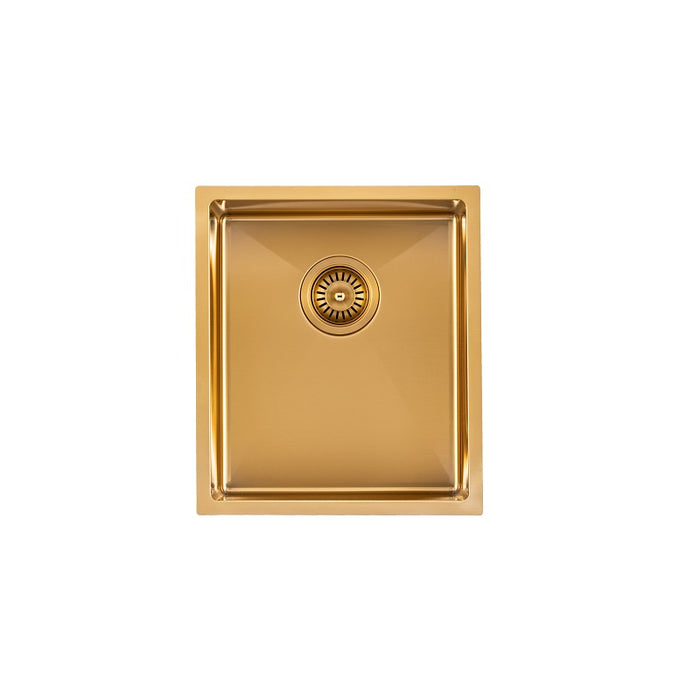 Brushed Gold 390 x 450 x 215mm Kitchen Sink - Acqua Bathrooms