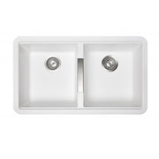 Carysil | 824 Nera White Granite Kitchen Sink - Acqua Bathrooms