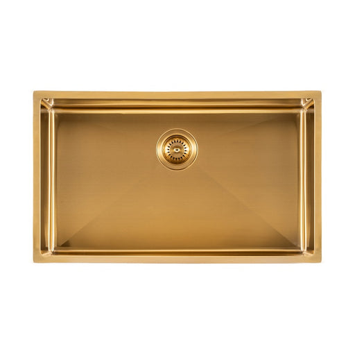 Brushed Gold 762 x 457 x 254mm Kitchen Sink - Acqua Bathrooms