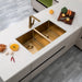 Brushed Gold 770 x 450 x 215mm Kitchen Sink - Acqua Bathrooms