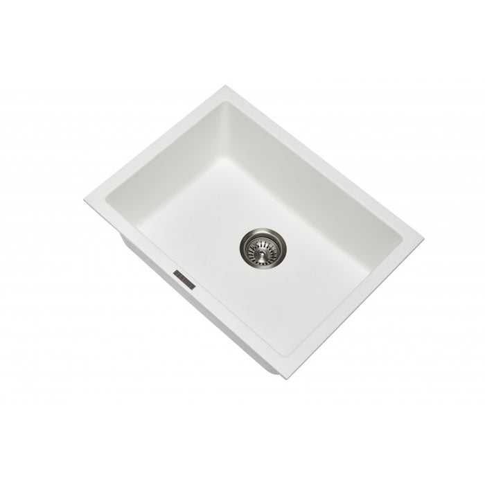 Carysil | 610 Big Bowl White Granite Kitchen Sink - Acqua Bathrooms