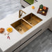Brushed Gold 820 x 450 x 230mm Kitchen Sink - Acqua Bathrooms