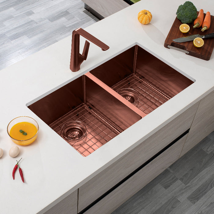 Rose Gold 820 x 450 x 230mm Kitchen Sink - Acqua Bathrooms