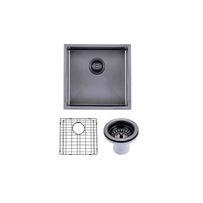 Brushed Black 440 x 440 x 205mm Kitchen Sink - Acqua Bathrooms