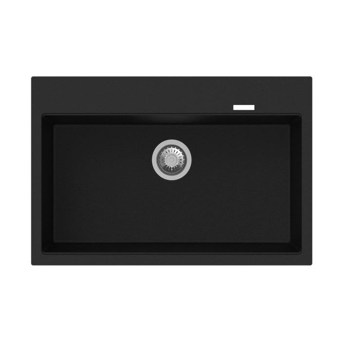 Carysil | 780 Waltz Black Granite Kitchen Sink - Acqua Bathrooms
