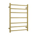 Thermogroup Brushed Gold Round 600mm Ladder Heated Towel Rail - Acqua Bathrooms