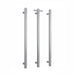 Thermogroup Straight Brushed Round Vertical Single Heated Towel Rail - Acqua Bathrooms