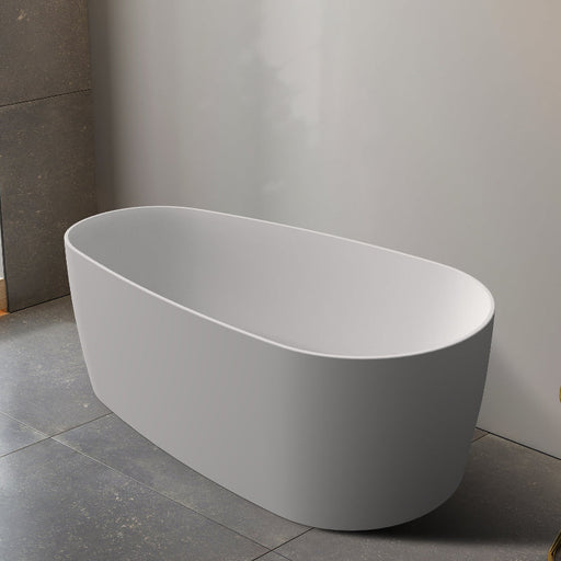 Vista Matte White 1500 Round Freestanding Bathtub - Acqua Bathrooms