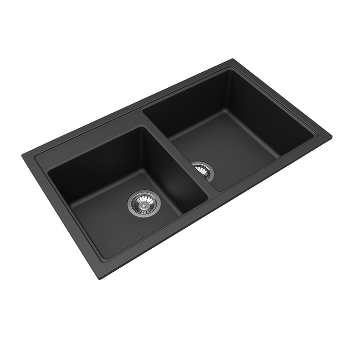 Carysil | 860 Vivaldi Black Granite Kitchen Sink - Acqua Bathrooms