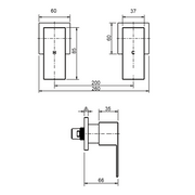 Messina Square Wall Tap Set - Acqua Bathrooms