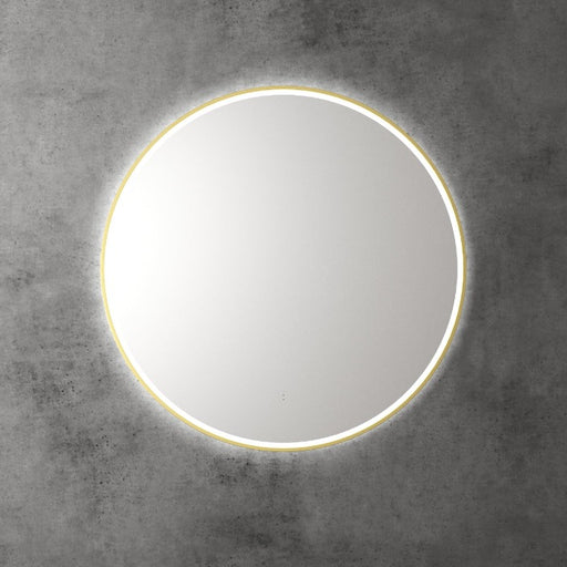 Aulic | Windsor Brushed Gold Touchless Round 900 LED Mirror - Three Dimmable Colours - Acqua Bathrooms