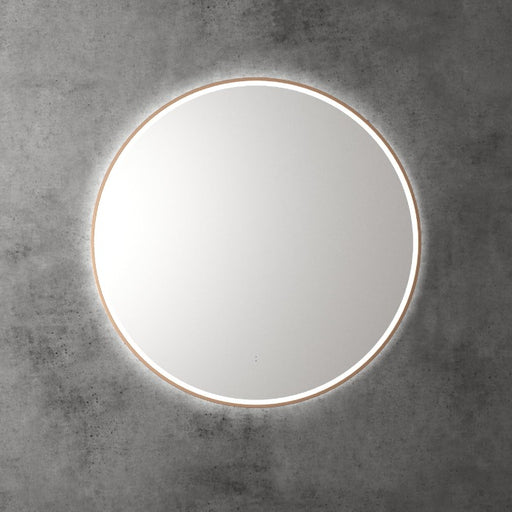 Aulic | Windsor Brushed Bronze Touchless Round 900 LED Mirror - Three Dimmable Colours - Acqua Bathrooms