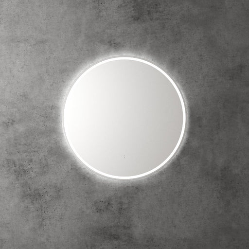 Aulic | Windsor Brushed Nickel Touchless Round 700 LED Mirror - Three Dimmable Colours - Acqua Bathrooms