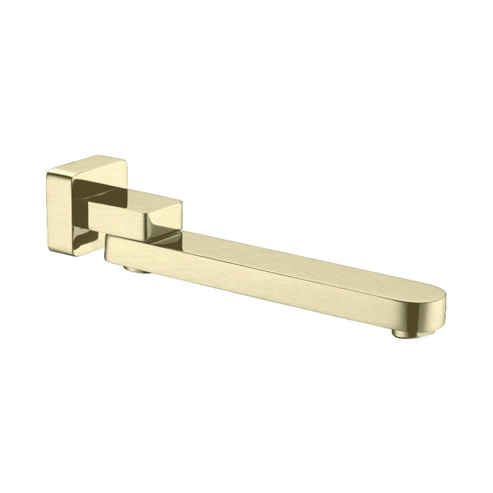 Nero | Bianca Ecco Brushed Gold Swivel Bath Spout - Acqua Bathrooms