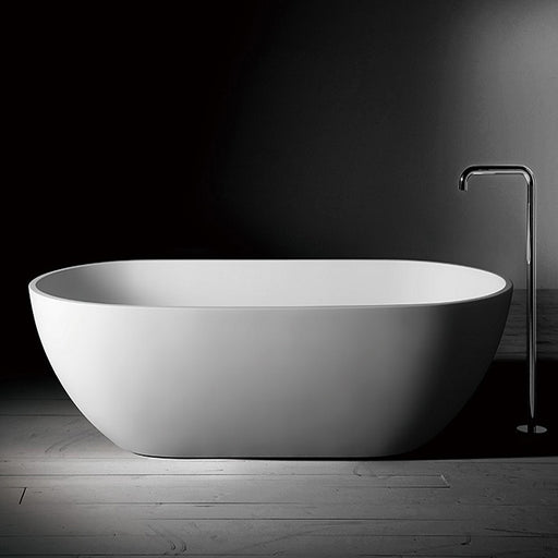 Kaskade | Aveo Stone Matte White Freestanding Bath - Acqua Bathrooms