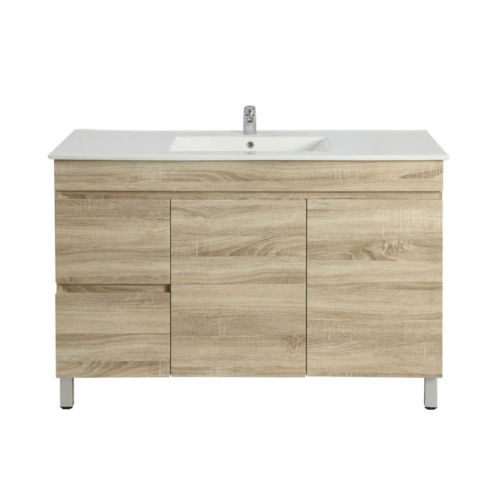 Berge 1200 White Oak Freestanding Vanity - Acqua Bathrooms