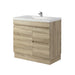 Berge 750 White Oak Narrow Freestanding Vanity - Acqua Bathrooms