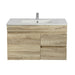 Berge 750 Narrow White Oak Wall Hung Vanity - Acqua Bathrooms