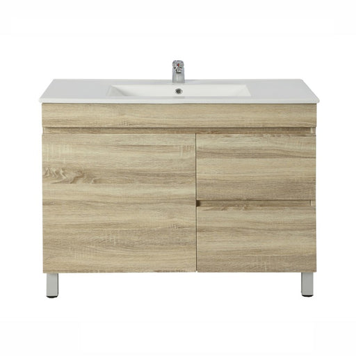 Berge 900 White Oak Freestanding Vanity - Acqua Bathrooms