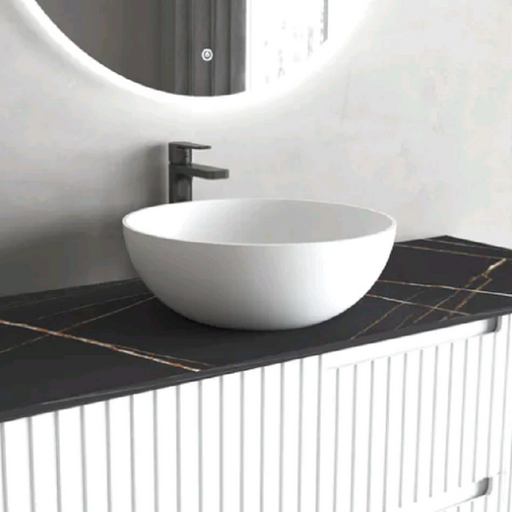 London Solid Surface Stone Round Basin - Acqua Bathrooms