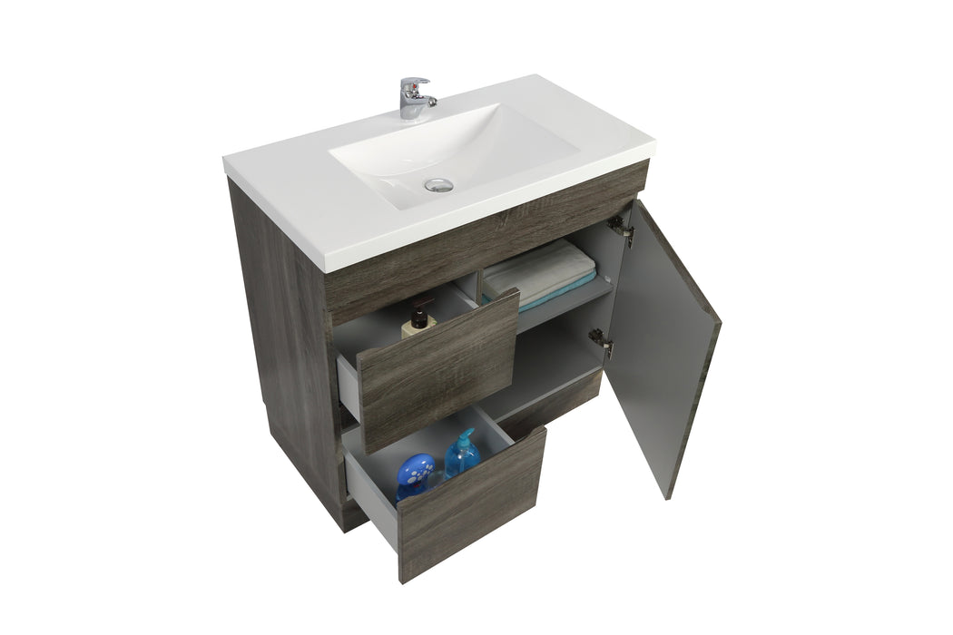 Berge 750 mm Standard Grey Oak Vanity - Acqua Bathrooms
