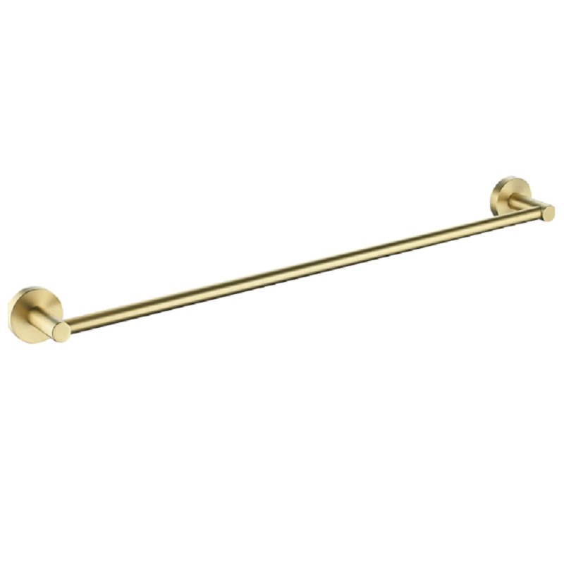 Cesena 600 Brushed Gold Single Towel Rail - Acqua Bathrooms