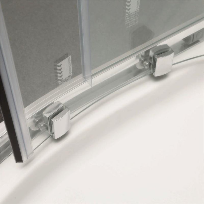 1000 mm Round Corner Sliding Framed Shower Screen - Acqua Bathrooms