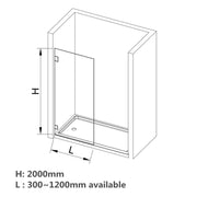 Frameless Fixed Panel Shower Screen - Acqua Bathrooms