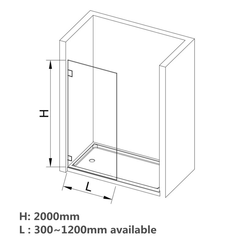 Frameless Fixed Panel Shower Screen - Acqua Bathrooms