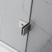 Frameless Brushed Nickel Fixed Panel Shower Screen Curved Edge - Acqua Bathrooms
