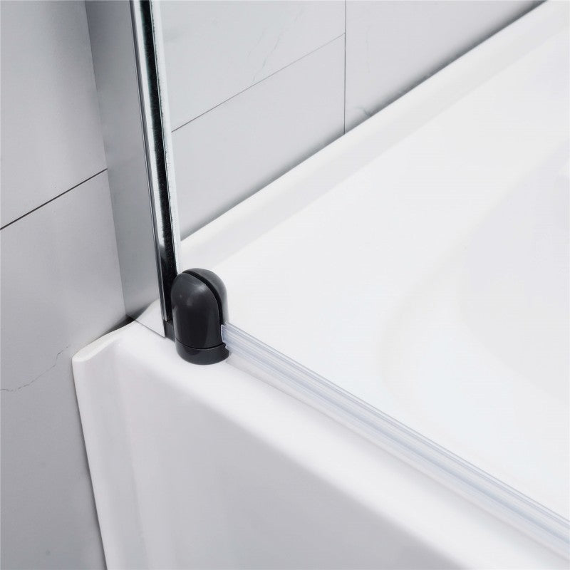 750 x 1400 Frameless Over Bath Screen - Acqua Bathrooms