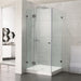 Square Gun Metal Grey Frameless Corner Shower Screen - Acqua Bathrooms