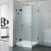 Rectangular Frameless Black Corner Shower Screen - Acqua Bathrooms