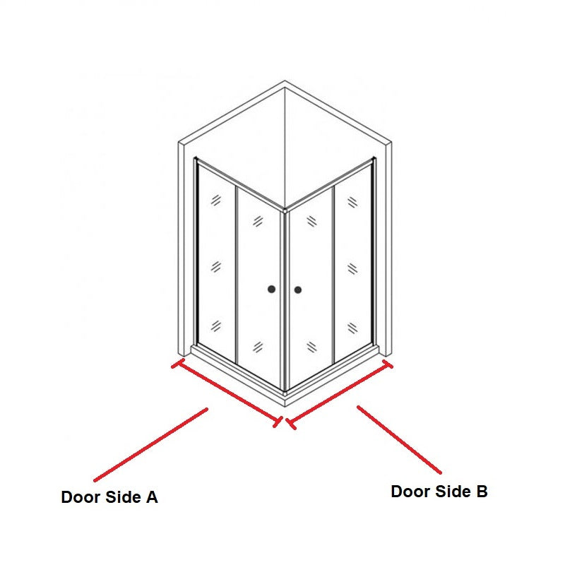 Black Square Corner Sliding Shower Screen - Acqua Bathrooms