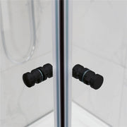 Black Square Corner Sliding Shower Screen - Acqua Bathrooms