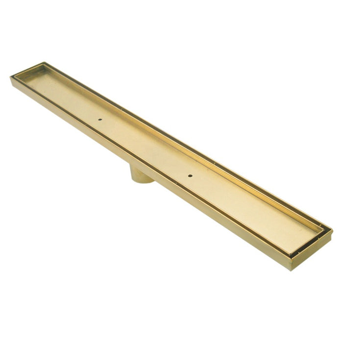 Brushed Gold 600mm Tile Insert Floor Waste - Acqua Bathrooms