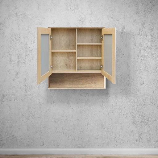 Byron 750 Natural Oak Shaving Cabinet - Acqua Bathrooms