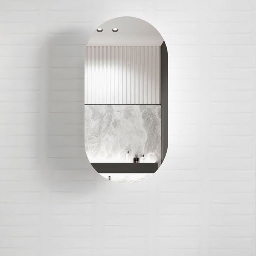 Noosa Natural Oak Oval Pill Shaving Cabinet - Acqua Bathrooms