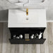 Otti | Marlo 750 Matte Black Wall Hung Vanity / Ceramic Top - Acqua Bathrooms