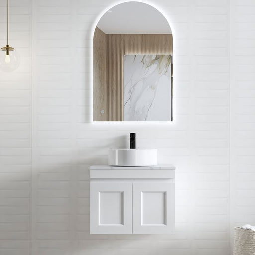 Otti Australia | 600 Hampton Matte White Wall Hung Vanity - Acqua Bathrooms
