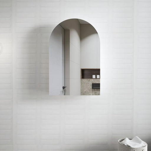 Otti Arched Matte White Shaving Cabinet - Acqua Bathrooms
