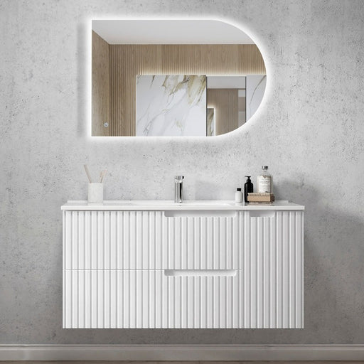 Otti Australia | Noosa 1200 Matte White Wall Hung Vanity / Ceramic Top - Acqua Bathrooms