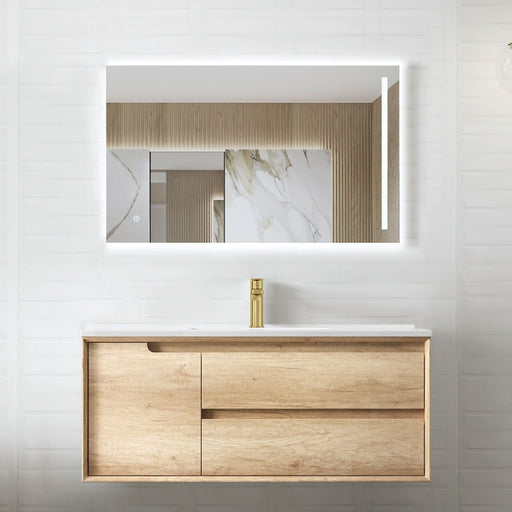 Otti Australia | Byron 1200 Natural Oak Wall Hung Vanity / Ceramic Top - Acqua Bathrooms