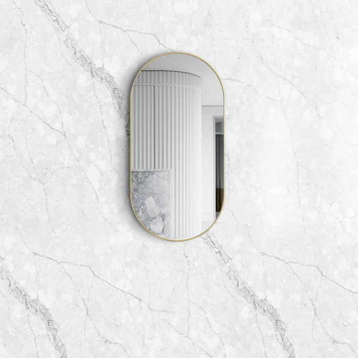 Otti Australia | Noosa Oval Gold Framed Mirror - Acqua Bathrooms