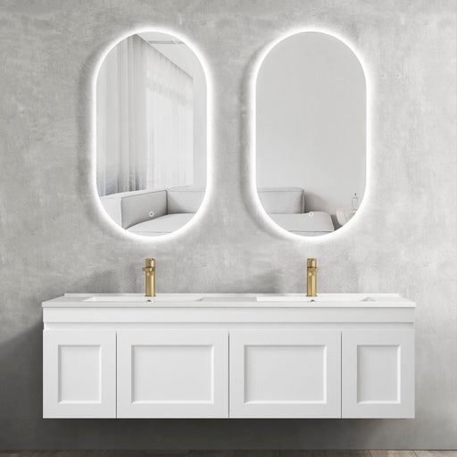 Otti Australia | Hampton 1500 Matte White Wall Hung Vanity / Ceramic Top - Acqua Bathrooms