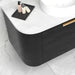 Otti | Bondi 600 Curved Matte Black Oak Wall Hung Vanity - Acqua Bathrooms