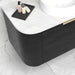Otti | Bondi 900 Curved Matte Black Oak Wall Hung Vanity - Acqua Bathrooms