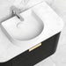 Otti | Bondi 900 Curved Matte Black Oak Wall Hung Vanity - Acqua Bathrooms