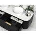Otti | Bondi 1500 Curved Double Matte Black Oak Wall Hung Vanity - Acqua Bathrooms